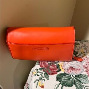 Orange Leather Crossbody Bag